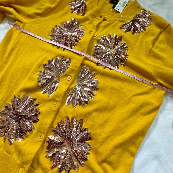 J.CREW Jackie Cardigan sweater sequin embellished L NWT - Picture 5 of 10